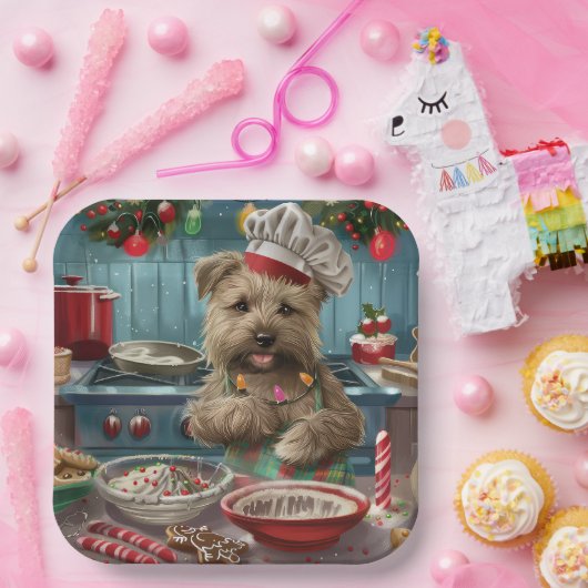 Glen of Imaal Terrier Holiday Baking: Feestelijk Papieren Bordje (Feest)