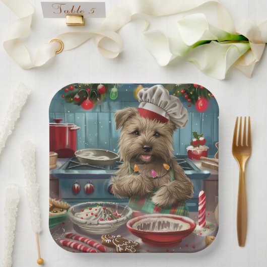 Glen of Imaal Terrier Holiday Baking: Feestelijk Papieren Bordje (Huwelijk)