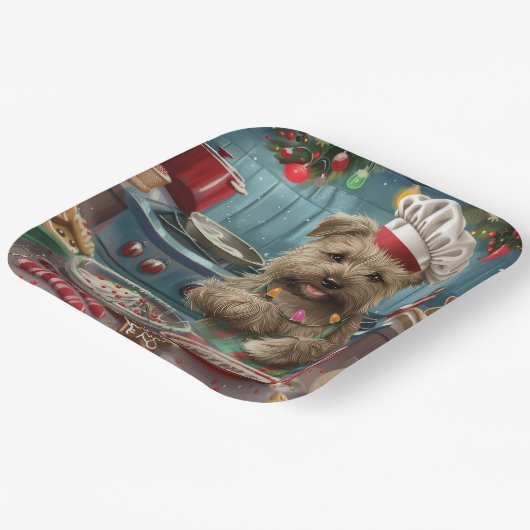 Glen of Imaal Terrier Holiday Baking: Feestelijk Papieren Bordje (Gebogen)