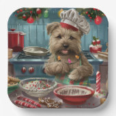 Glen of Imaal Terrier Holiday Baking: Feestelijk Papieren Bordje (Voorkant)