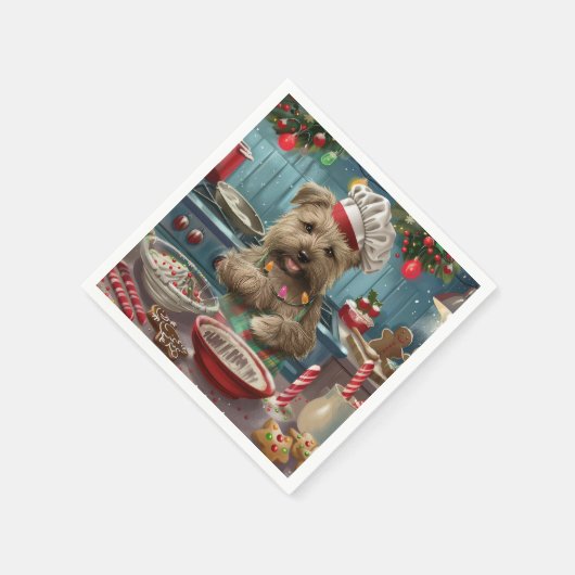Glen of Imaal Terrier Holiday Baking: Feestelijk Servet (Hoek)