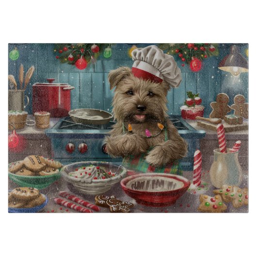 Glen of Imaal Terrier Holiday Baking: Feestelijk Snijplank (Voorkant)