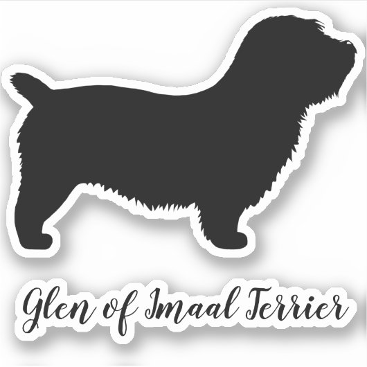 Glen of Imaal Terrier Silhouette Hondenras Sticker (Voorkant)