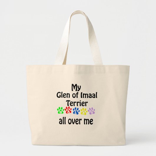 Glen of Imaal Terrier Wandelingen Ontwerp Grote Tote Bag (Voorkant)