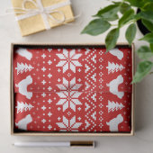 Glen of Imaal Terriers kerstpatroon rood Tissuepapier (Geschenk)