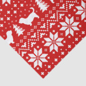 Glen of Imaal Terriers kerstpatroon rood Tissuepapier (Detail)