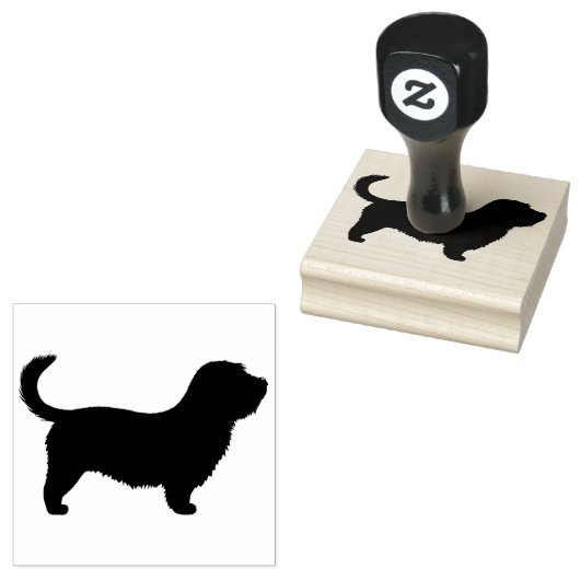 Glen of Imal Terrier met Long Tail Silhouette Rubberstempel (Gestempeld)