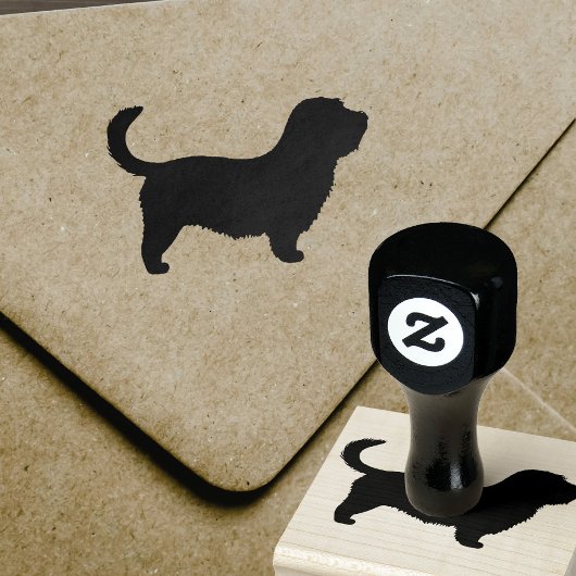 Glen of Imal Terrier met Long Tail Silhouette Rubberstempel