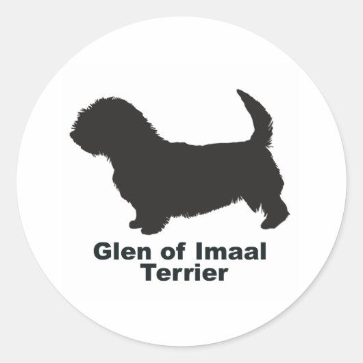 Glen of Imal Terrier Ronde Sticker (Voorkant)