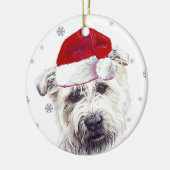 Glen of Imal Terrier - Santa Hat Kerstmis Bauble Keramisch Ornament (Links)