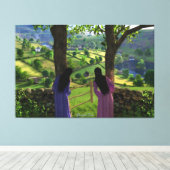 Glen of the Twins Canvas Print (Insitu (Houten vloer))