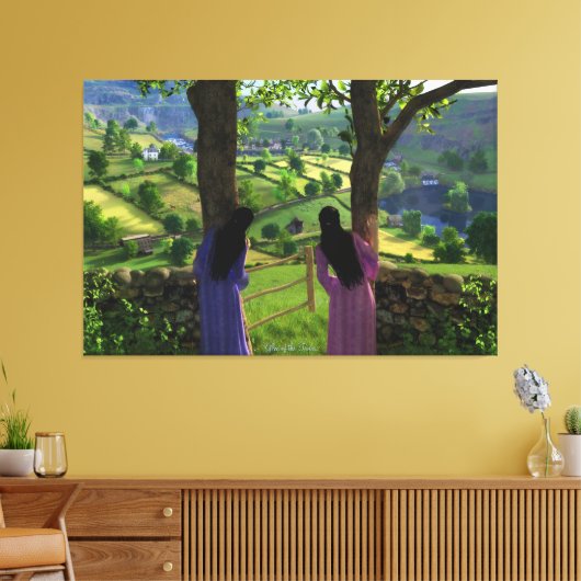 Glen of the Twins Canvas Print (Insitu (Woonkamer))