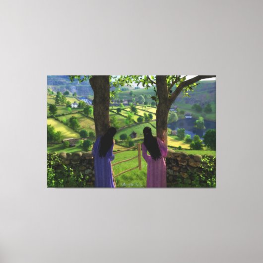 Glen of the Twins Canvas Print (Voorkant)