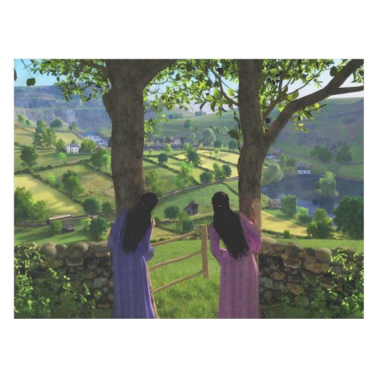 Glen of the Twins Tablecloth Tafelkleed (Voorkant (Horizontaal))