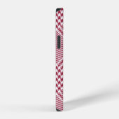 Glen plaid patroon helder in rood en wit. Seamle iPhone Hoesje (Rechterkant)