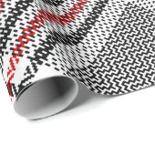 Glen plaid patroon. Zwart, rood, wit, naadloos tee Cadeaupapier (Rol Hoek)