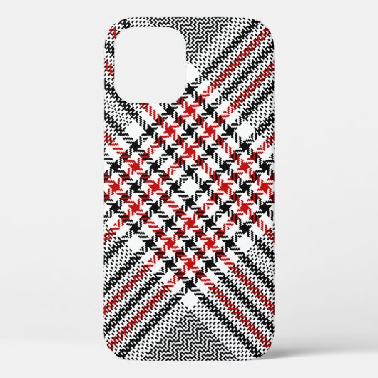 Glen plaid patroon. Zwart, rood, wit, naadloos tee Case-Mate iPhone Case (Achterkant)