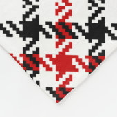 Glen plaid patroon. Zwart, rood, wit, naadloos tee Fleece Deken (Hoek)