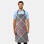 Glen plaid pattern. Black, red, white seamless tar Schort (Gedragen)