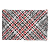 Glen Plaid Rood Zwart Tweed Kussensloop (Achterkant)