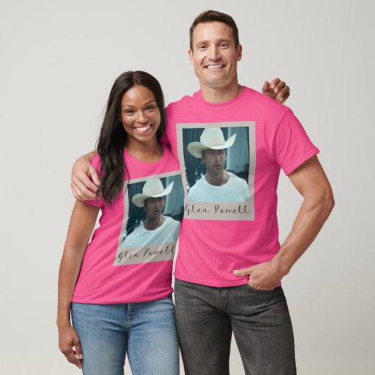 Glen Powell Cowboy Retro Fotostijl Kinder T-shirt (Unisex)