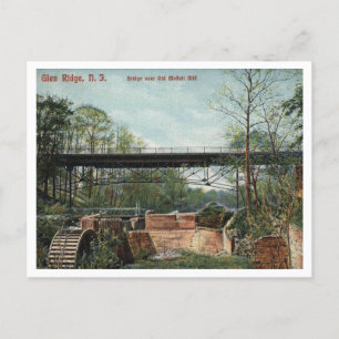 Glen Ridge NJ, Bridge Over Old Moffatt Mill 1905 Briefkaart
