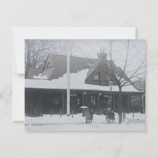 Glen Ridge NJ Post Kantoor Treinstation jaren 1910 Briefkaart