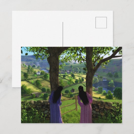 Glen van het Briefkaart Twins (Voorkant / Achterkant)