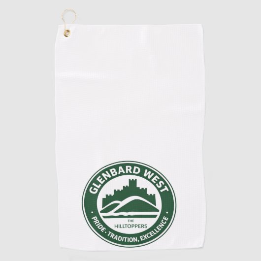 Glenbard West Golf Handdoek | Glen Ellyn Hilltoppe (Voorkant)