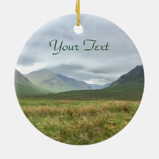 Glencoe Mountains Scotland, Scottish Highlands Keramisch Ornament (Achterkant)