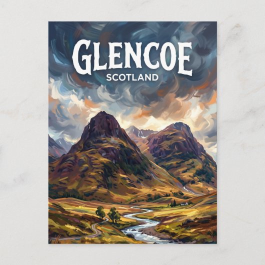 Glencoe Schotland Briefkaart (Voorkant)