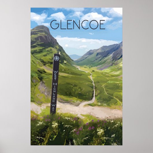 Glencoe Schotland Reisposter Poster (Voorkant)