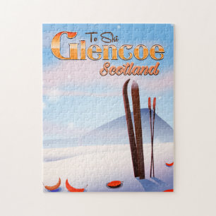 Glencoe Schotland ski poster Legpuzzel