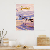 Glencoe Schotland Skigebied Reisposter Poster (Keuken)