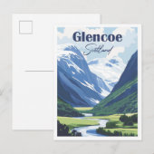 Glencoe Scotland Artwork Travel Place illustratie Briefkaart (Voorkant / Achterkant)