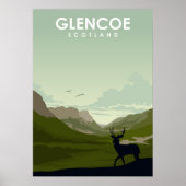 Glencoe Scotland National Park Travel Poster (Voorkant)