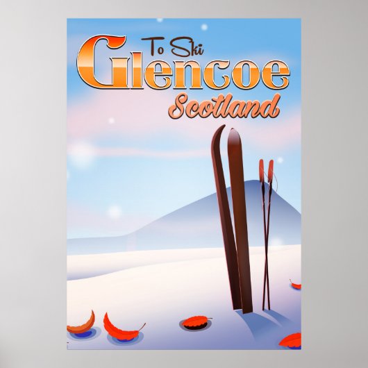 Glencoe Scotland ski poster (Voorkant)