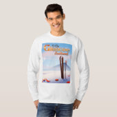 Glencoe Scotland ski poster T-shirt (Voorkant volledig)