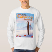 Glencoe Scotland ski poster T-shirt (Voorkant)