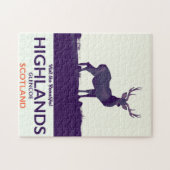 Glencoe, Scottish Highlands vakantie print. Legpuzzel (Horizontaal)