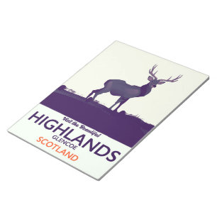 Glencoe, vakantieprint Schotse Hooglanden. Notitieblok
