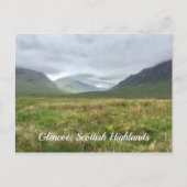 Glencoe Valley Mountains in Scottish Highlands Briefkaart (Voorkant)