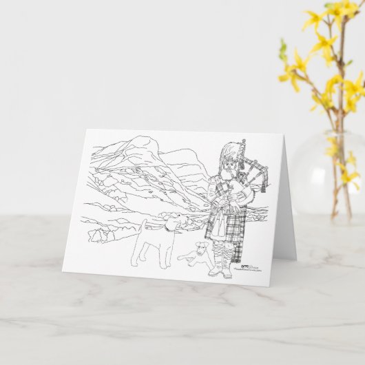 Glencoe Valley Scotland Kaart (Gele Bloem)