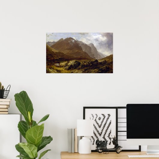 Glencoe van Horatio McCulloch Poster (Thuiskantoor)