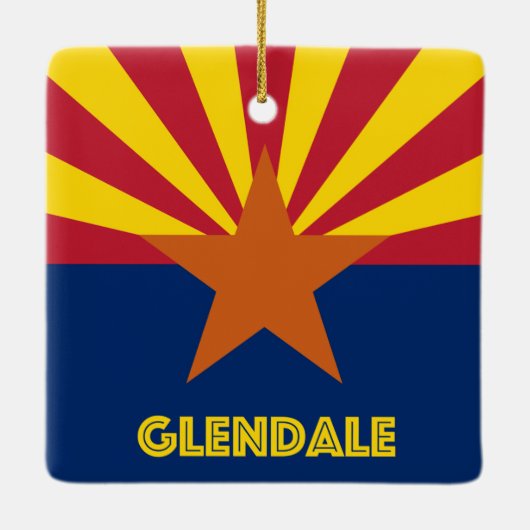 Glendale Arizona Keramisch Ornament (Achterkant)