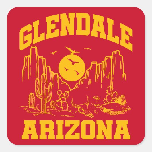 Glendale, Arizona Vierkante Sticker (Voorkant)