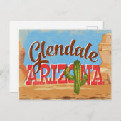 Glendale Arizona Vintage Travel Briefkaart (Voorkant / Achterkant)