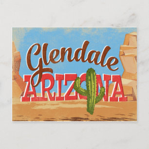 Glendale Arizona Vintage Travel Briefkaart