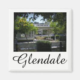 Glendale, California Adams Square Gas Station Magneet