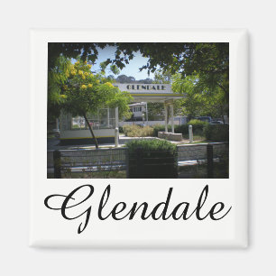 Glendale, California Adams Square Gas Station Magneet